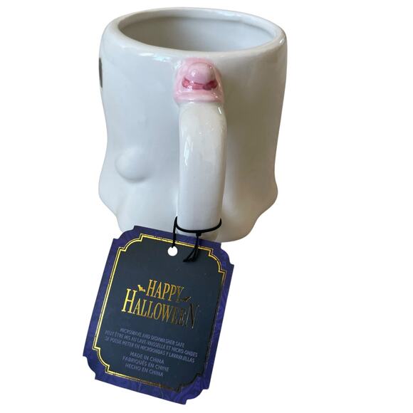 Halloween Ghost Mug With Pink Pumpkin 17oz Cute Ceramic BOO Y'ALL Coffee Cup NEW - Picture 12 of 12